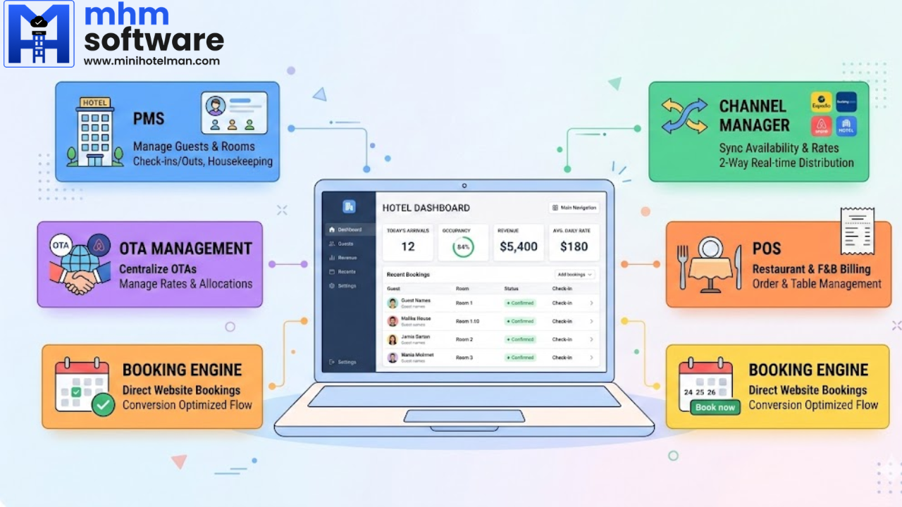 all in one hotel management software